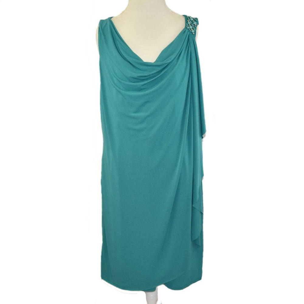 Max & Cleo XL Dress Shift Cocktail Party Teal